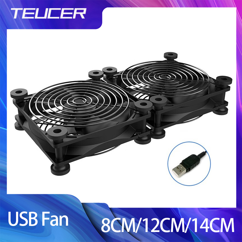 TEUCER 8CM/12CM/14CM USB Fan C - Usb Fan Silent 评论和价格
