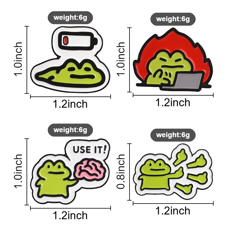 Funny Frog Badges Cute Cartoon - Kawaii Tech Accessories 评论和价格