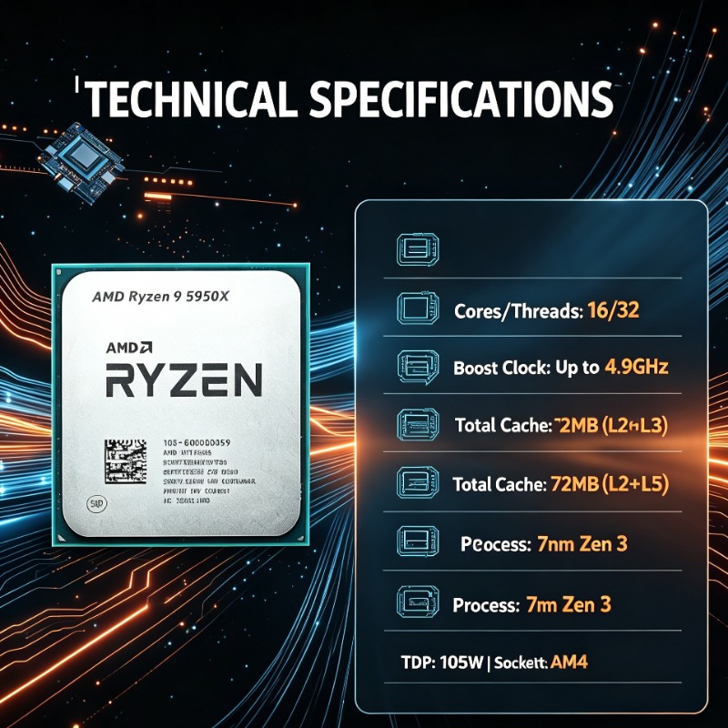 R9 5950X AMD Ryzen 9 16 Core 3 - Amd Cpu Ryzen 9 评论和价格