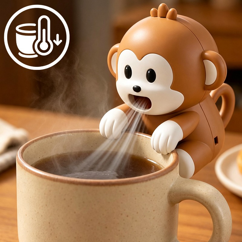 Portable Monkey Shaped Food Co - Usb Fan Silent 评论和价格