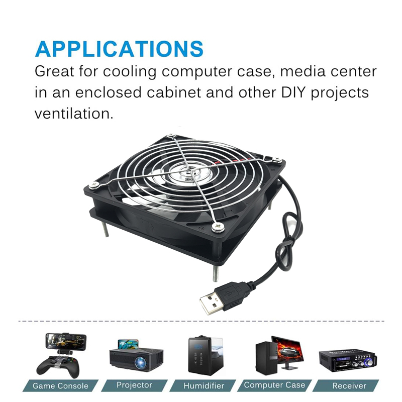 8/12cm 12V USB Powered Compute - Usb Fan Silent 评论和价格