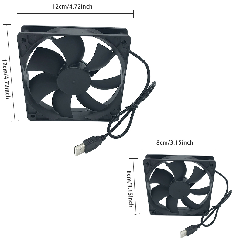 8/12cm 12V USB Powered Compute - Usb Fan Silent 评论和价格