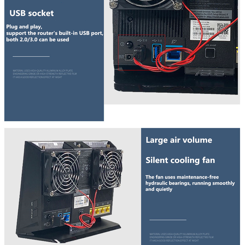 Dual fan high air volume ultra - Usb Fan Silent 评论和价格